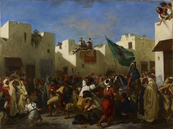 800px-Eugène_Delacroix_-_The_Fanatics_of_Tangier_-_WGA06195
