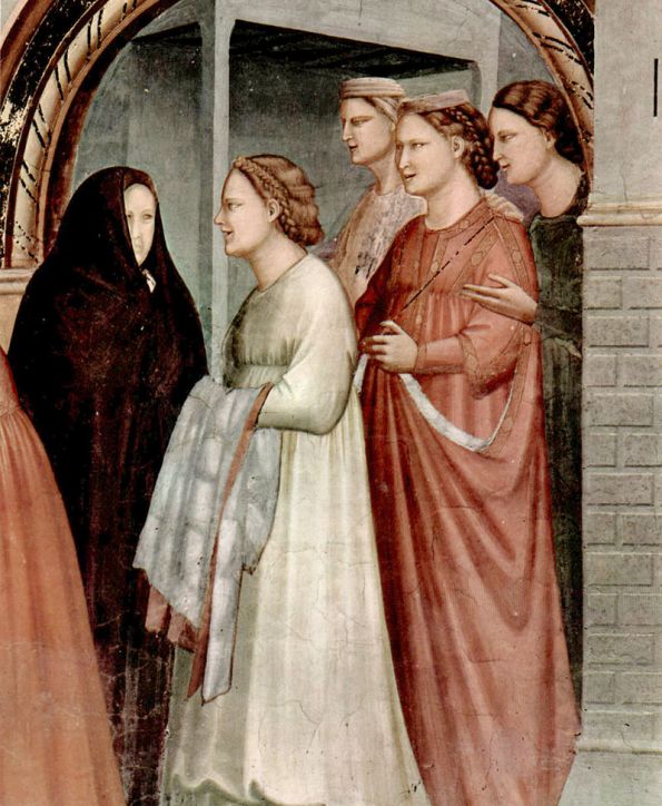 Details of figures at the Golden Gate in the Meeting of Anna and Joachim